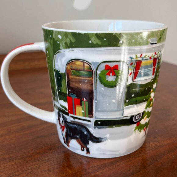 PPD Martha Collins Noah Dog Mug Camper Trailer Christmas Holiday New Bone China - Picture 5 of 14